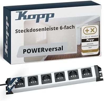 Brennenstuhl Premium-Line 6-fach Steckdosenleiste Aluminium mit Überspannungsschutz Made in Germany