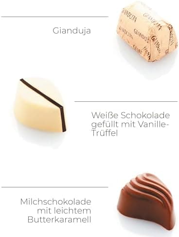 Kalender-Bild 5: drei weitere Pralinensorten mit kleiner Beschriftung