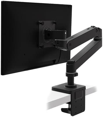 Ergonomischer Monitorarm mit Tischklemme und VESA-Halterung in Schwarz